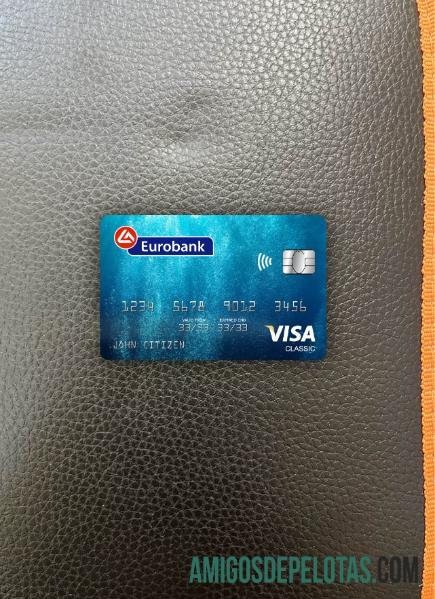 Grécia Eurobank Ergasias Visa Classic Card Photolook Front exemplo